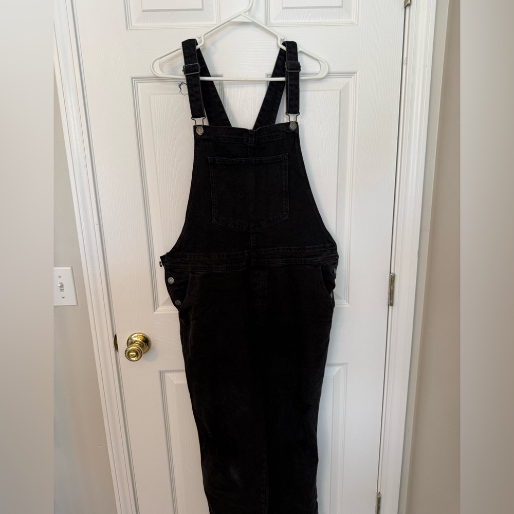 Old Navy Black Denim Overalls